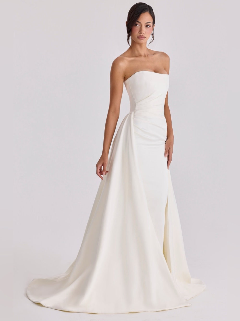 House of CB SABRINA Ivory Satin Strapless Bridal Gown NWT - Picture 7 of 16
